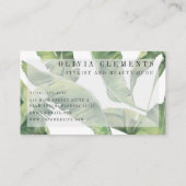 Palm Feuille verdure Carte de visite moderne (Dos)