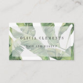 Palm Feuille verdure Carte de visite moderne (Devant)