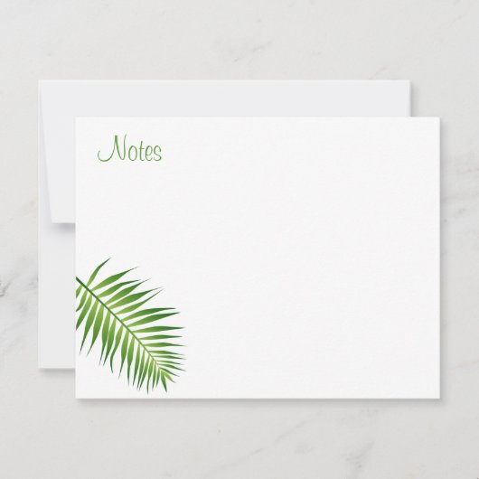 Palm Feuilles Calligraphié Script Modèle Nature (Devant)