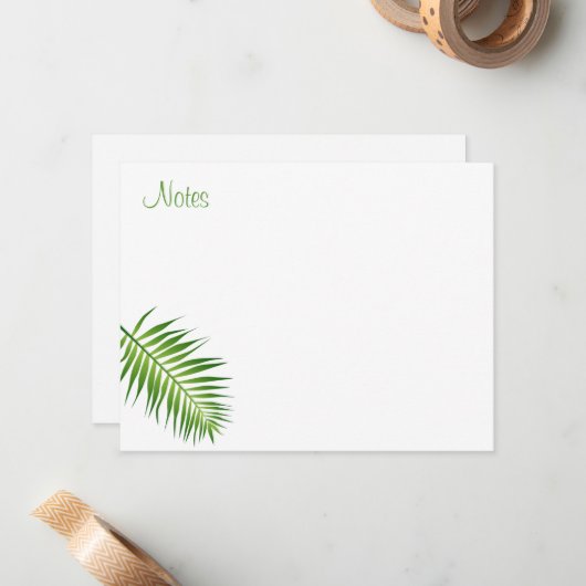 Palm Feuilles Calligraphié Script Modèle Nature (Devant/Arrière en situation)