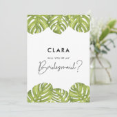 Palm feuilles Serez-vous ma carte de demoiselle d' (Debout devant)