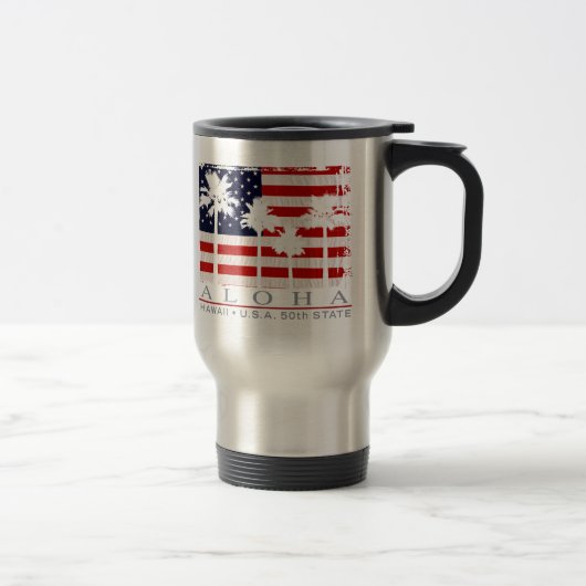 Palm Flag Hawaii 50th State Travel Mug Reisbeker (Rechts)
