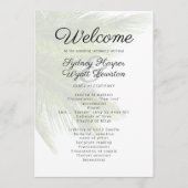 Palm Fronds Beach Wedding Ceremony Programme (Devant)