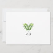 Palm Greenery Virtual Photo Wedding Invitation (Achterkant)