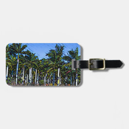 Palm Grove Mosaic Bagagelabel