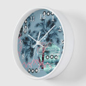 Palm Hawaiian blue monogram gepersonaliseerd (Hoek)