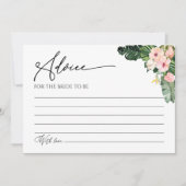 Palm Hibiscus Fête des mariées tropicale Carte con (Devant)