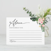 Palm Hibiscus Fête des mariées tropicale Carte con (Debout devant)