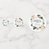 Palm Hibiscus Tropisch Bloem Bruidsdouche Confetti (Voorkanten)