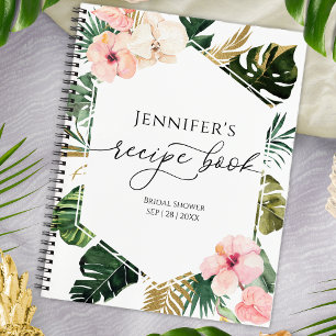 Palm Hibiscus Tropisch Vrijgezellenfeest Receptenb Notitieboek
