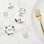 Palm Hibiscus Tropische Bloem Bruidsdiner Confetti (Groep)