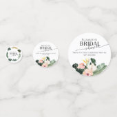 Palm Hibiscus Tropische Bloem Bruidsdouche Confetti (Voorkanten)