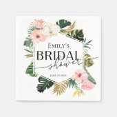 Palm Hibiscus Tropische Bruidsdiner Servetten (Voorkant)