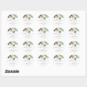 Palm Hibiscus Tropische bruiloft dank u Sticker (Vel)
