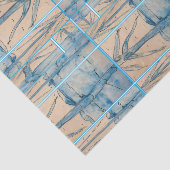 Palm in blue tissuepapier (Detail)