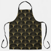 Palm Leaf Art Deco patroon Schort (Voorkant)