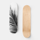 Palm Leaf Black & White Delving #1 #tropical #wall Skateboard (Voorkant)