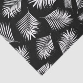 Palm Leaf Black White Tropical Patroon Tissuepapier (Detail)