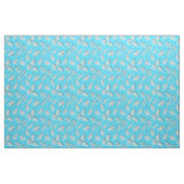 Palm Leaf Blue White Pattern Stof (Fat Quarter)