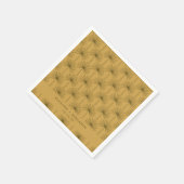 Palm Leaf Botanical Mustard Yellow Custom Wedding Servet (Hoek)