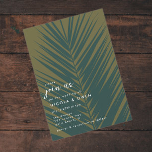 Palm Leaf Deelnemen aan de uitnodiging voor wedd