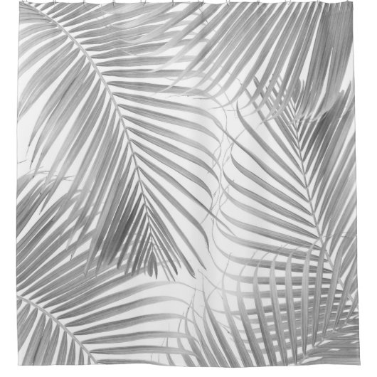 Palm Leaf Delicado Pattern #2 #tropical #wall #art Douchegordijn (Voorkant)
