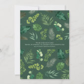 Palm Leaf Faire-part de Plante vert (Dos)