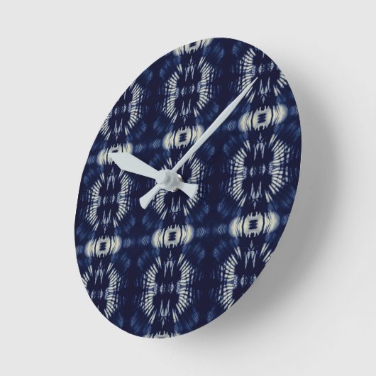 Palm Leaf in Delft Blue Ronde Klok (Hoek)