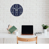 Palm Leaf in Delft Blue Ronde Klok