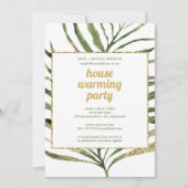 Palm leaf Invitation de la fête du réchauffement d (Devant)