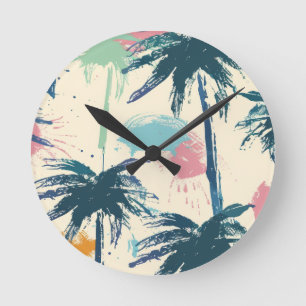 Palm Leaf Kinder horloge Ronde Klok
