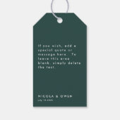 Palm Leaf | Labels voor weddenschappen Cadeaulabel (Achterkant)