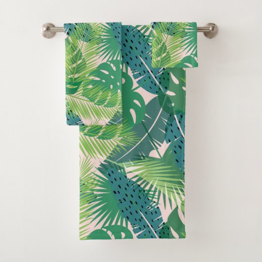 Palm Leaf Pattern-handdoekset Bad Handdoek (Insitu)