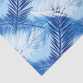 Palm Leaf Print, Cobalt, White en Sky Blue Tissuepapier (Detail)