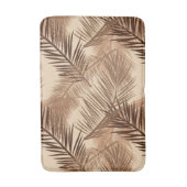 Palm Leaf Print, Dark Brown, Tan en Beige Badmat (Voorkant Verticaal)