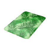 Palm Leaf Print, Emerald and Light Lime Green Badmat (Gekanteld)