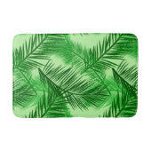 Palm Leaf Print, Emerald and Light Lime Green Badmat (Voorkant)