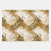 Palm Leaf Print, Groen, Zwart/Wit, Blauw, Tan Inpakpapier Vel (Voorkant 3)