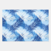 Palm Leaf Print, Groen, Zwart/Wit, Blauw, Tan Inpakpapier Vel (Voorkant 2)