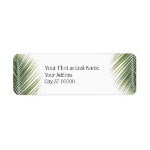Palm Leaf retourlabel Etiket