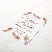 Palm Leaf Save the Date Ppress Folie Invitation Folie Uitnodiging (Gedraaid)