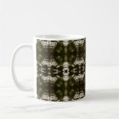 Palm Leaf Shadow Pattern in Army Green Koffiemok (Links)