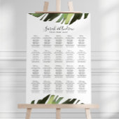 Palm Leaf Tropische Bloemen Bruiloft Welkom Poster
