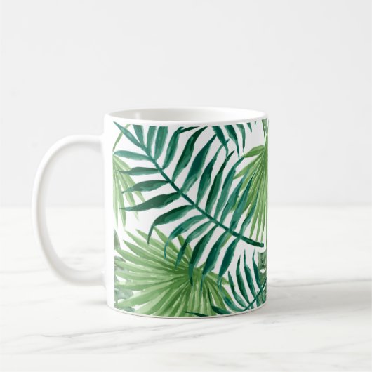 palm leafs mug aquarell tumbls (Gauche)