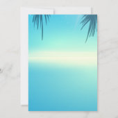 Palm Leaves Beach Blue Save The Date (Dos)