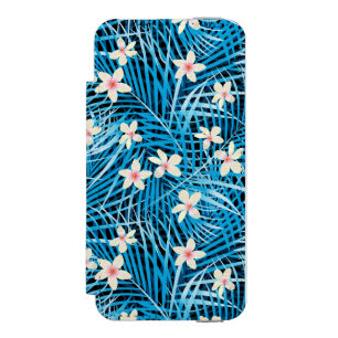 Palm Leaves Blue Pattern
