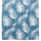 Palm Leaves Blue White Design 272 Douchegordijn (Voorkant)
