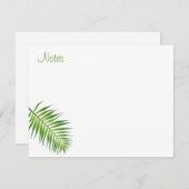 Palm Leaves Calligraphed Script Sjabloon Natuur (Voorkant / Achterkant)