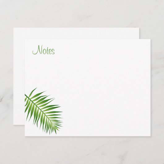 Palm Leaves Calligraphed Script Sjabloon Natuur (Voorkant / Achterkant)