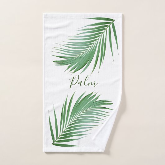 Palm Leaves Design Bath Towel Set Bad Handdoek (Handdoek)